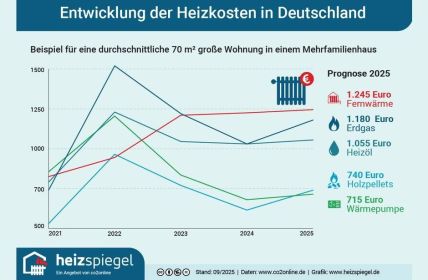 Heizspiegel 2025: Gaspreise steigen um fünfzehn Prozent, Wärmepumpen (Foto: www.heizspiegel.de)