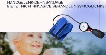 curpal Handgelenk-Dehnbandage lindert Karpaltunnelbeschwerden schonend ohne Operation oder (Foto: curpal - bayer Feinwerk GmbH & Co. KG)